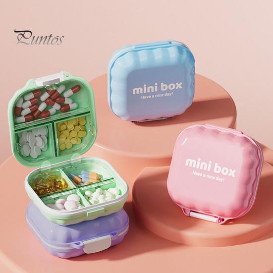 Travel Medication Box Portable Pill Box, with 7 Compartments, Moisture-Proof Dust-Proof Macaron Medicine Organizer, for Daily Use And Elderly Colorful