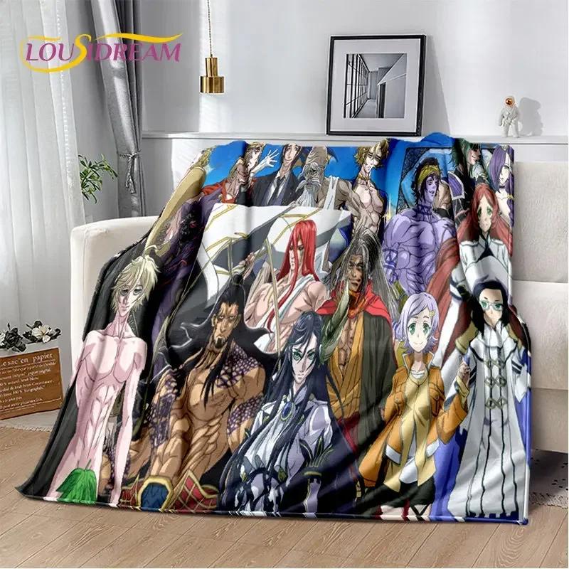 Record of Ragnarok Anime Cartoon Weiche Plüschdecke, Flanelldecke, Überwurfdecke für Wohnzimmer, Schlafzimmer, Bett, Sofa, Picknick-Abdeckung