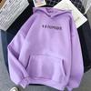 Letter Printing Sweatshirt Women Russian Alphabet Print Hoodie Harajuku Hoodie Warm Streetwear Couple Clothes