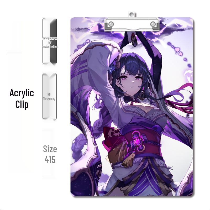 Anime Style Acrylic Clipboard and File Folder with Thickened Writing Pad