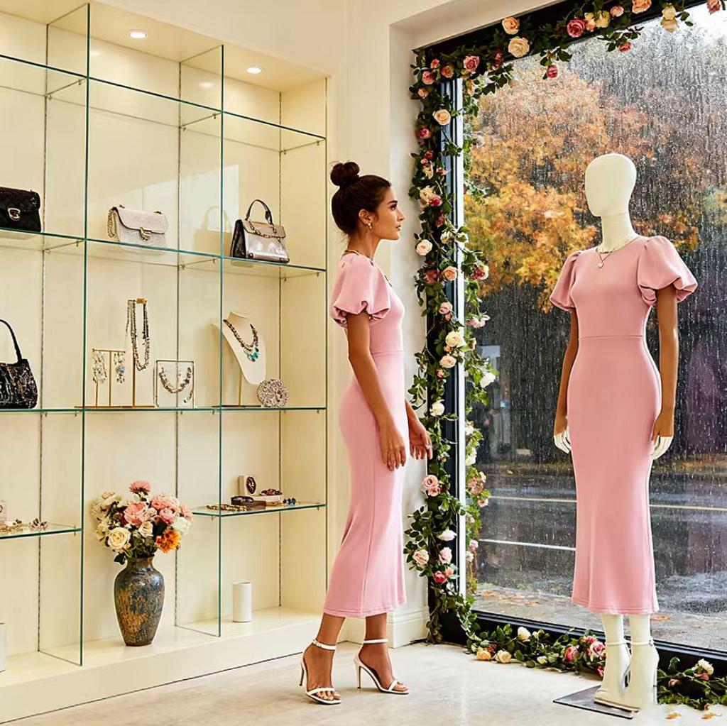 2026 Summer Elegance: High-End Slit Dress with Hip-Hugging Skirt
