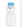 Yousheng 230ml Plastic Bear Bottle Cup with Flip Top Lid Mini Bear Shape Jar Empty Coffee Beer Drink Container for Juice Candy Milk Storing Dispensing