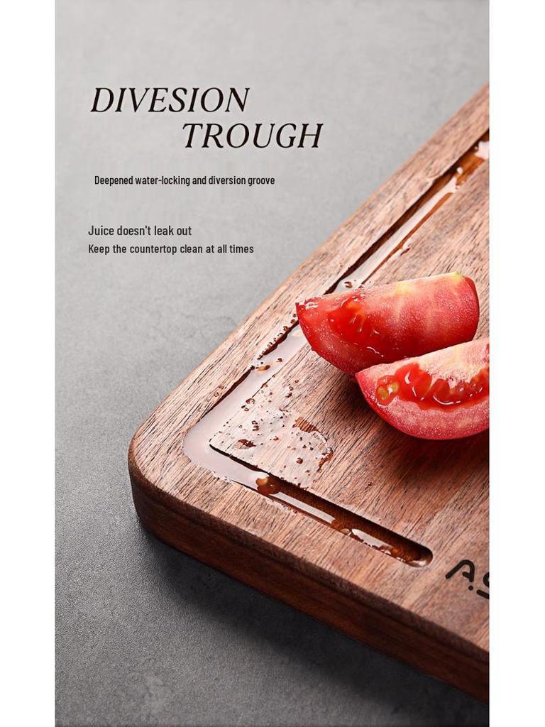 Mildew-Proof Wenge Wood Double-Sided Cutting Board - Food-Grade Solid Wood Chopping Board for Kitchen