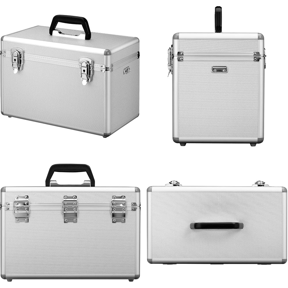 HAKUBA Hard Case Aluminum Case AC-02 Box L 15L Large DSLR Camera Storage with Shoulder Strap Silver ALC-AC02-L