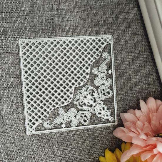 Rámeček pozadí mřížky Kovové vyřezávací raznice DIY Scrapbooking Cards Album Stencil