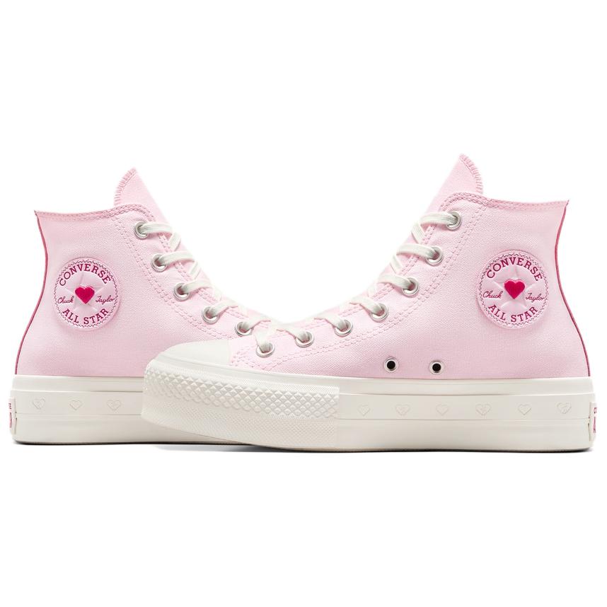 Converse Chuck Taylor All Star Piattaforma Rialzata High San Valentino 2025 Sneakers Donna Rosa Zucchero-Bacche Aigrette A13652C