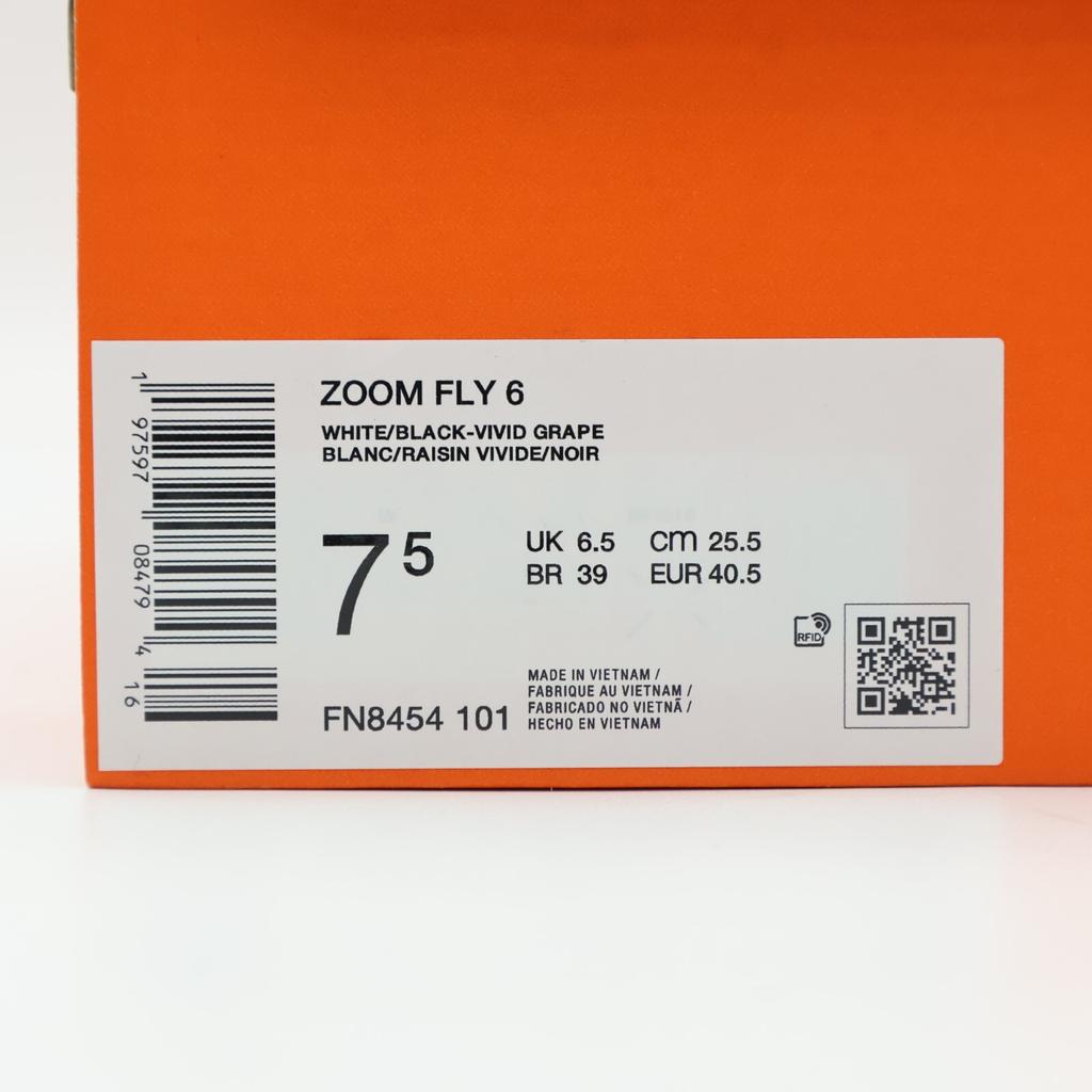 FN8454-101 Nike Zoom Fly 6 White Vivid Grape Hyper Pink Black (Men's)