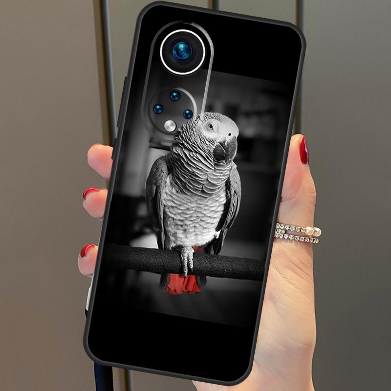 

African Grey Parrot Case For Honor Magic 5 Lite Magic 6 Pro X8b X9b X6a X7a X8a X9a X6 X7 X8 X9 50 70 90 Cover Honor 50 Lite
