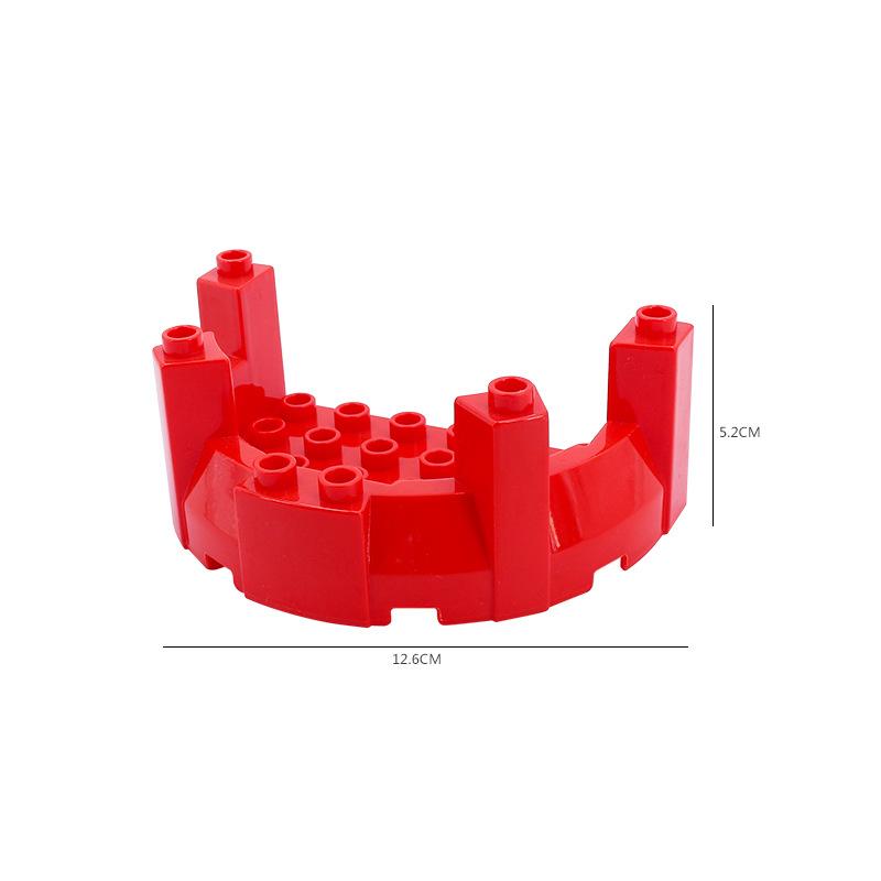 Big Particles Building Blocks Castle Scene Accessories Houses Roof Wall Compatible Large Bricks Educational Toys For Kids Gifts