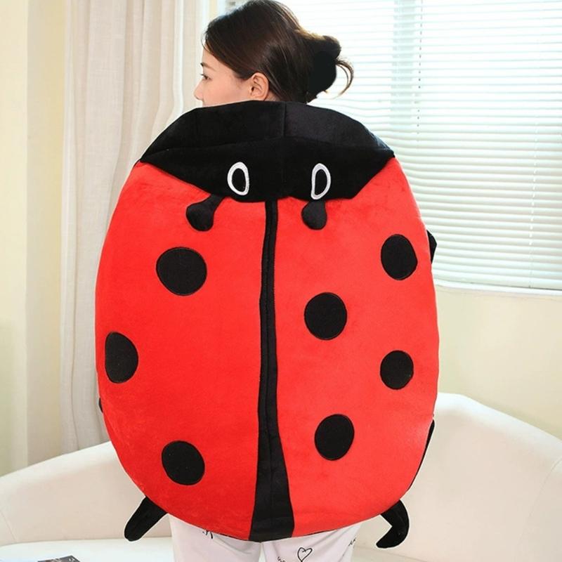 Soft Plush Ladybird Costume for Children with Sensitive Skin Breathable Fabric Comfortable for Extended Wear At Parties