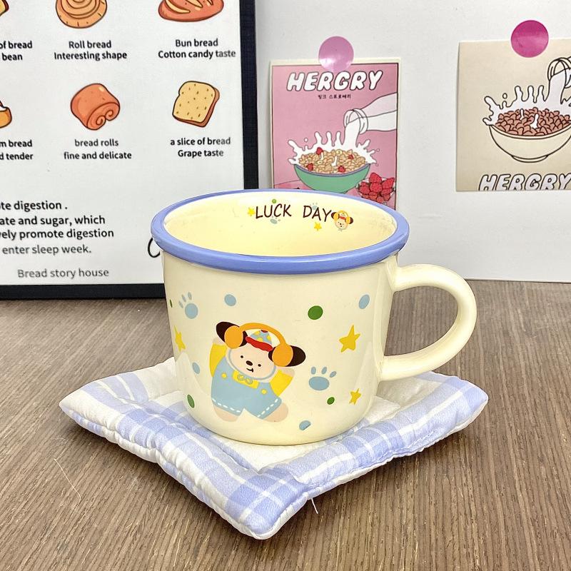 

Cute Puppy Mug High Looking Ceramic Couple Water Cup Birthday Gift Souvenir Cup Office 301-400ml