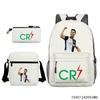 Luo Qixing Three-Piece Schoolbag, Male And Female Students Leisure Bag, Printed Large-Capacity Outdoor Backpack
