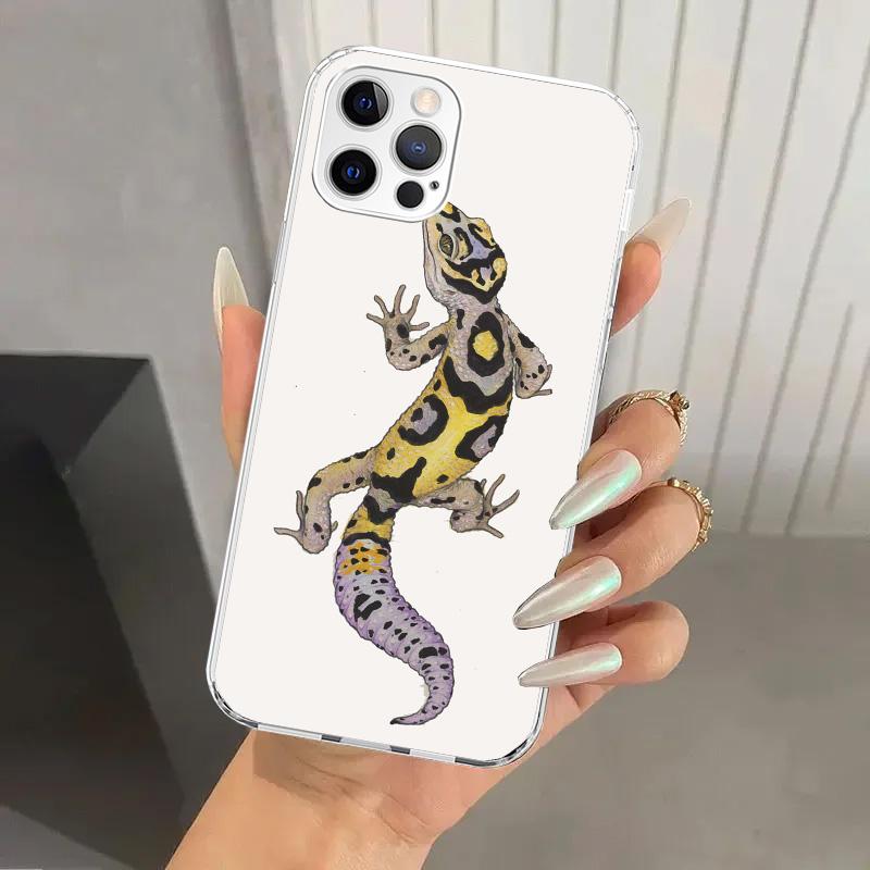 Lizards Geckos Phone Case for Iphone 17 Air 16 15 Plus 14 13 Mini 12 11 Pro Max 16E 7 8 SE 2020 Soft Funda Print Shell 16 15 14