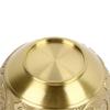 Massiver Messing Kaffee Trinkbecher Reliefmuster Wasserschale Buddha Anbetung