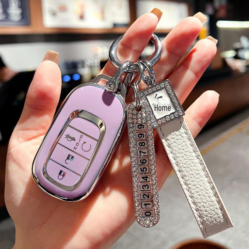 Compatible Key Cover for 2023 Honda 11th Gen Civic 11CRV - Stylish High-End Shell with Buckle