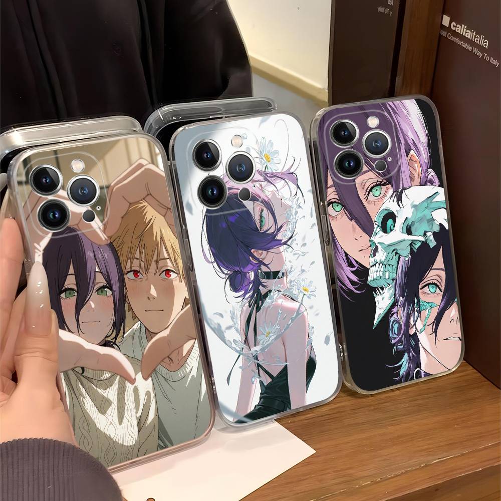 Chainsaw Man The Movie Reze Arc Phone Case For iPhone 17 16 15 14 13 11 12 Pro Max 16 Plus Transparent