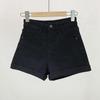 Stylish Loose High-Waist A-Line Denim Shorts for Women – Summer Korean Wide-Leg Slim Fit with Curled Hem
