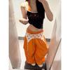Dopamine wears orange stacked loose paratrooper overalls female hottie versatile drape casual wide-leg pants