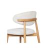 Chaise en bois - MUVOE - Daisy - Lot de 2 - Rembourrée - Design contemporain - Blanc/Naturel