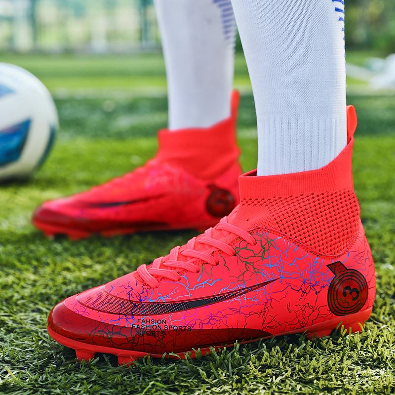 

Розмір 31-48 Футбольні бутси Роналду чоловічі та жіночі високі для дорослих студентів кампусу для змагань бутси з шипами жіночі тренувальні 45