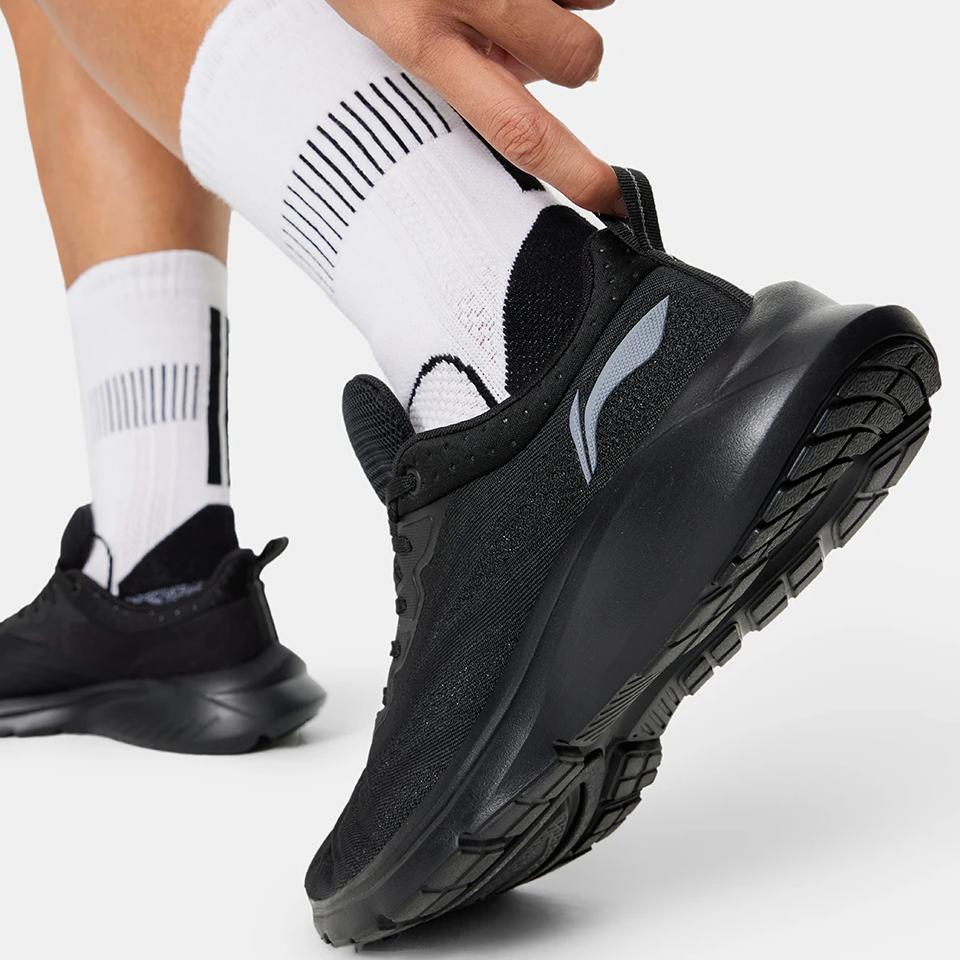 Li Ning Yun Que Comfortable Durable Low-Top Running Shoes Men sneaker Black ARSU063-1