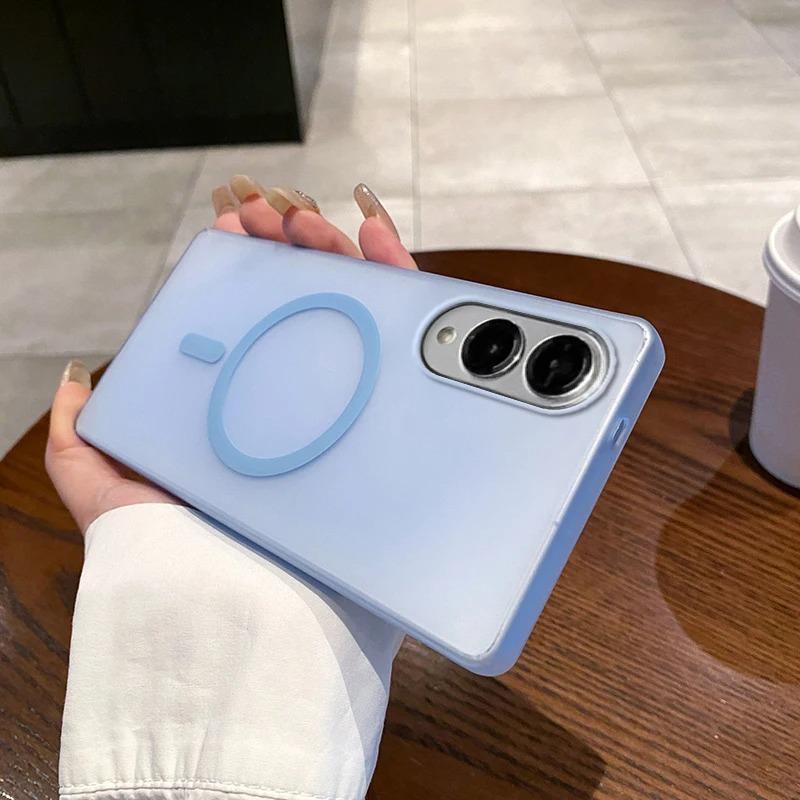 Ultra-thin Frosted PC Ice Fog Suitable for Samsung S25Edge Mobile Phone Case Magnetic Absorbing S24 New S23FE Simple Anti Fall