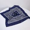 Quadratisches Tuch aus reiner Baumwolle Imitation Blaudruck Baumwoll-Taschentuch Kleines Seidentuch Retro Ethno Stil Schal Sommer Atmungsaktives Halstuch