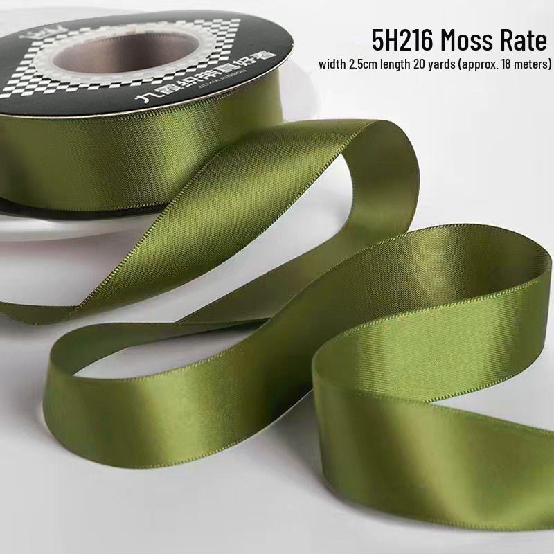 2.5cm Double-Sided Satin Ribbon for DIY, Weddings, Gifts, Bouquets, Cakes, and Bows
