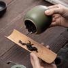 Unsealed Gilded Iron Glaze Ceramic Tea Can - Small Storage for Pu'er & White Tea