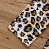 Child Kids Girls Print Off Shoulder Long Sleeve Leopard Print Romper Jumpsuit