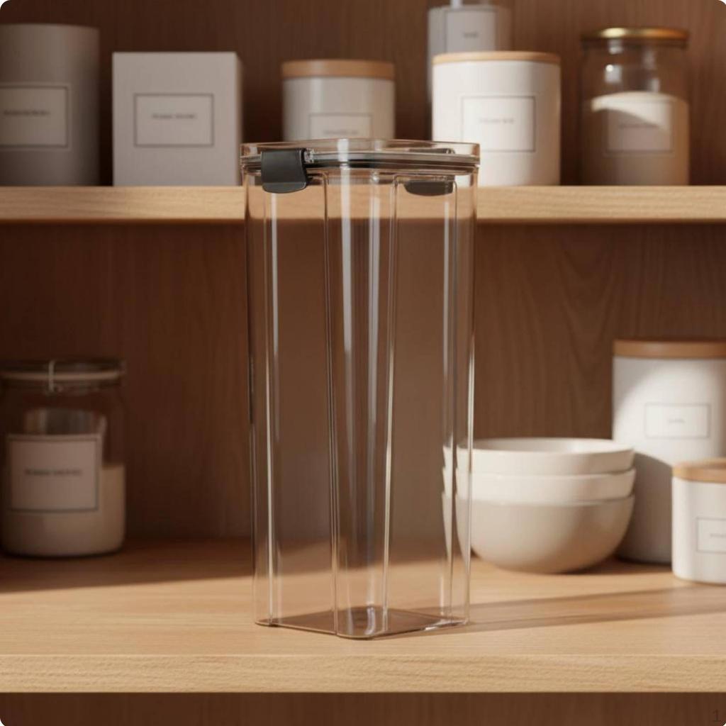 Clear Canister HumidityResistant Dry Food Storage Goods Jar for