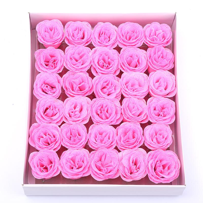 Rose Gold Crystal Glitter Blue Enchantress Flower Bouquet DIY Kit for Valentine's Day