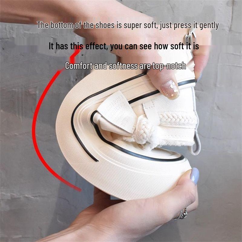 2025 Women's Retro Thick-Soled Canvas Shoes: Breathable, Versatile, Trendy Black for Fall