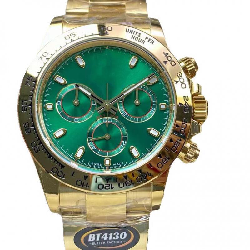 Relógio Mecânico Multifuncional Masculino Laojia Daytona, Design de Três Olhos e Seis Ponteiros