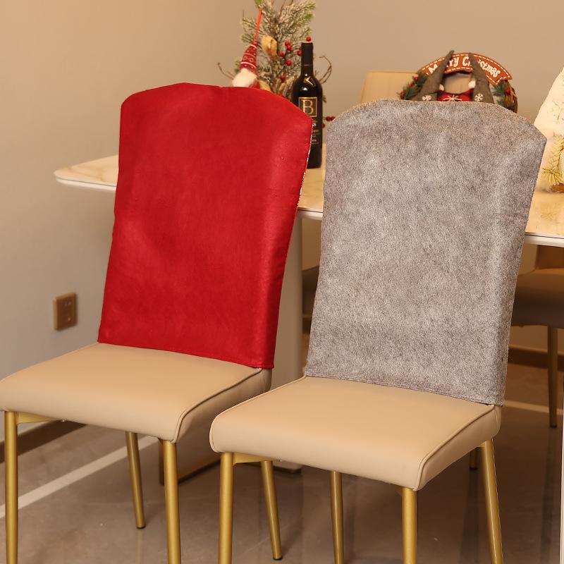 Christmas Chair Covers - Cartoon Forest Snowflake Print, European Style Dining Table Xmas Decor Chair Accessories