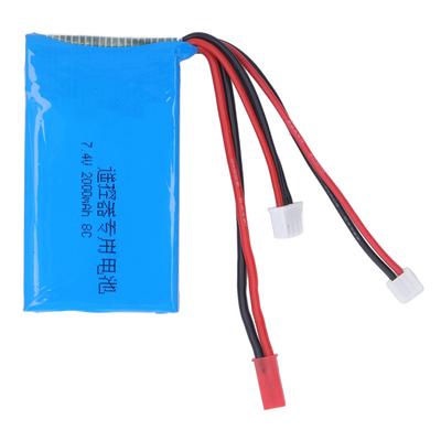 RC Lithium Battery 2S 7.4V 2000MAH Powerful Circuit Protection Light Weight RC Battery for Spektrum