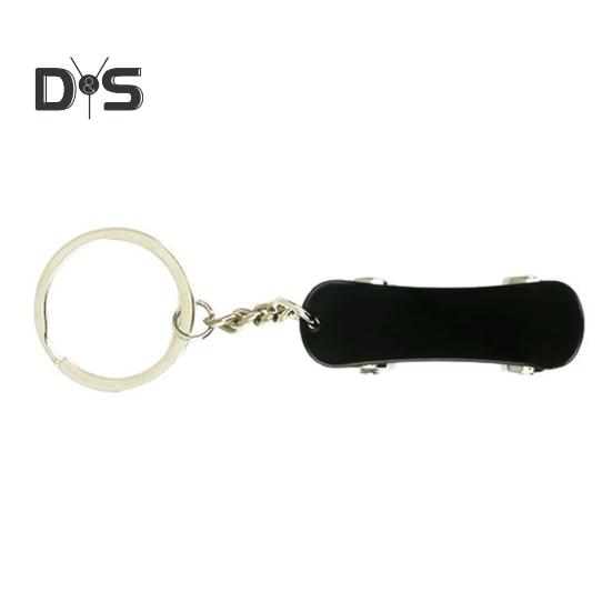 

Мини-брелок для ключей в виде скейтборда, прочный цинковый сплав, портативный, цветной, металлический, держатель для ключей, сумка, рюкзак, подвесное украшение, подвеска чёрный