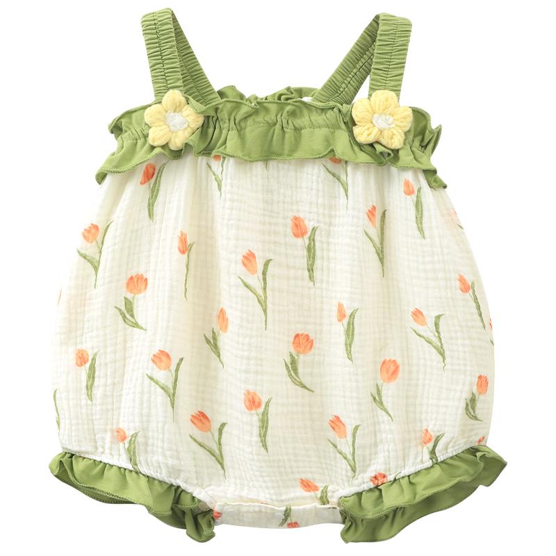 Yooqi Baby Girls  Strappy Bodysuit 73 абрикосовый