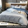 Four-piece Set of Pure Cotton Bedding Light Luxury Skin-friendly and Breathable Washed Sheets Quilt Covers Pillowcases