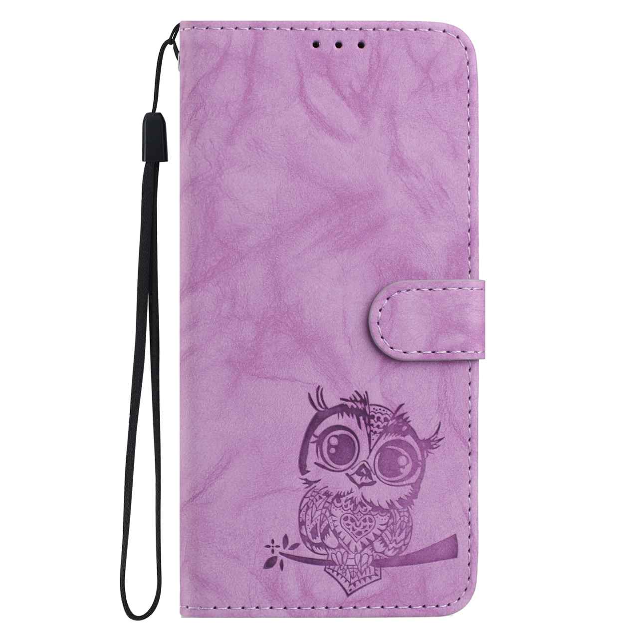 

Восьмицветный рельефный чехол-кошелек с рисунком совы для серии Motorola Moto E13 E20 G05 G54 Edge 40..., откидной дизайн с отделениями для карт Motorola Edge (2024) фиолетовый
