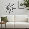 Sunburst Metal Wall Art, 1pc Transverse Hanging Decor for Indoor Outdoor, Beach Poolside Sign, Modern Home Bedroom Decoration Gift