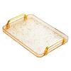 Luxurious Rectangular Shockproof Tea Cup Coaster with Gold Edge - Multi-functional Storage Tray for Living Room