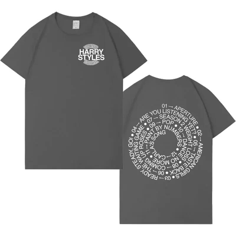 T-shirt Imprimé Lettres 2026 Nouveau Album Harry Styles T-shirt HipHop Confortable Ample Unisexe Décontracté Col Rond