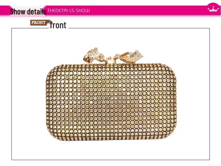 Women's Rhinestone Butterfly Evening Clutch Bag with Strap