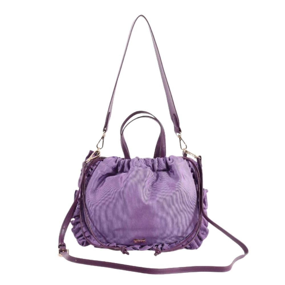 

Samir Nasri Frill Drawstring Shoulder Bag 2512211023 Purple (590)