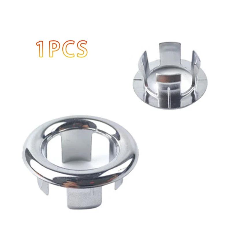 Sink Overflow Ring Drain Cover Replacement Bathroom Kitchen Sink Wash Basin Trim Overflow Cover Hole Insert Round Caps