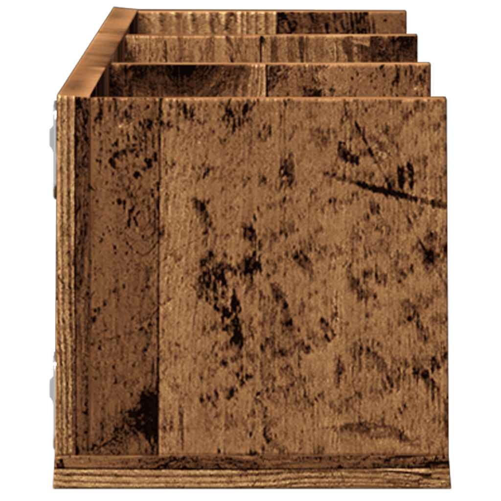 CD Wall Shelf Rustic Wood Look 75 x 18 x 18 cm Engineered Wood