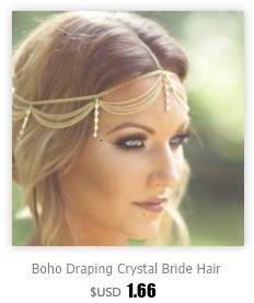 Fashion Bridal Rhinestone Hair Chain Head Jewelry For Women Multilayer Crystal Tassel Hair Jewelry Headbands Wedding Accessories