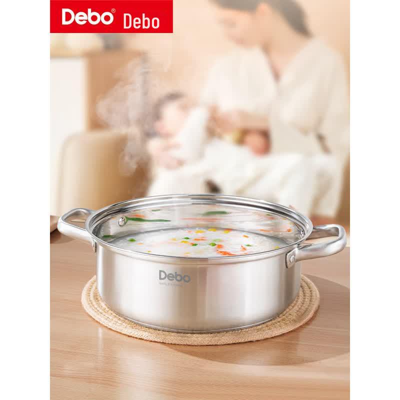 Debao 304 Stainless Steel Hot Pot & Soup Pot with Lid, 26cm