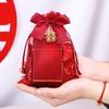 10Pcs Wedding Supply Pouch Detailed Easy To Carry Meticulous Workmanship Chinese Red Drawstring Gift Bag for Store